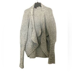 J.J. Basics Popcorn Knit Cardigan Dolman Sleeve Casual Basic Heather Grey Small